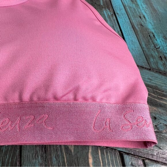 La Senza Pink Sports Bra Size Medium Activewear Yoga Sporty Athletic Jogging - Picture 4 of 7